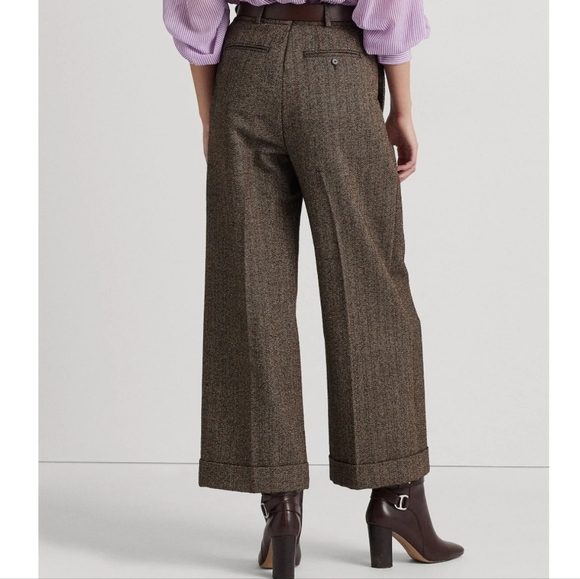 Lauren Ralph Lauren Brown Cropped Pants - Picture 13 of 13